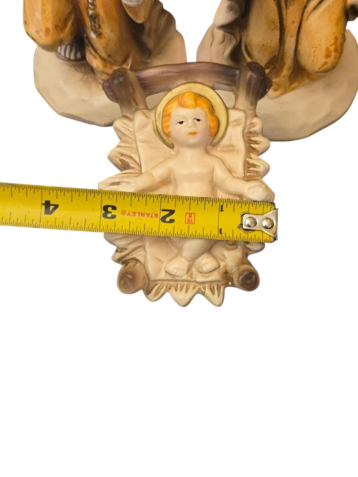 Vintage Star Hand Painted Composition Paper Mache Nativity Figurine Set Japan