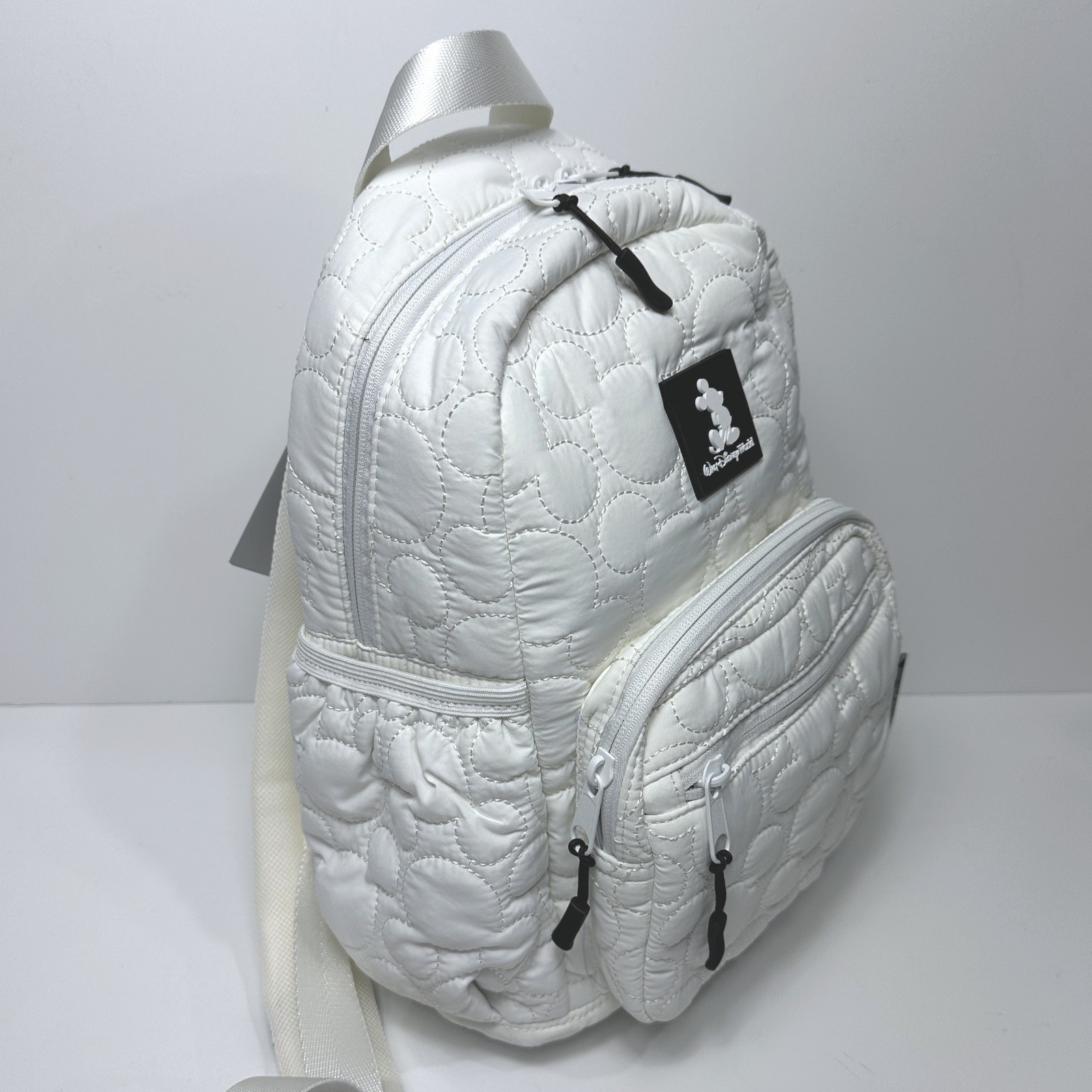 Disney Parks Mickey Mouse Quilted Mini Backpack White Walt Disney World