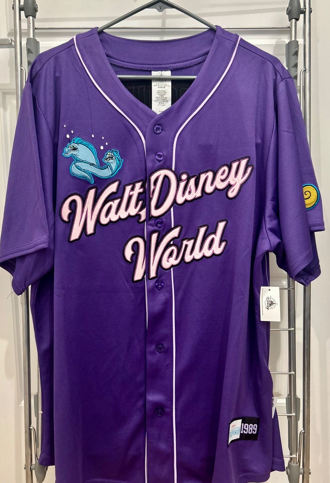 Disney Parks Disney World Villains Ursula Baseball Jersey Size: L NWT FLAWED