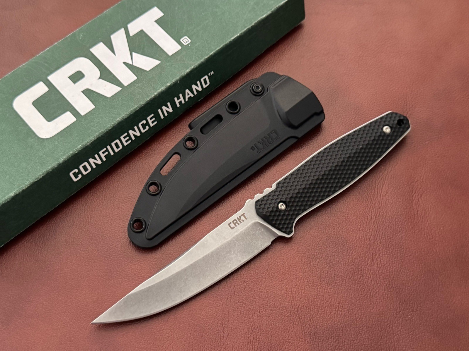 CRKT 1210 Strafe Fixed Blade Knife Tanto Style Lucas Burnley Design