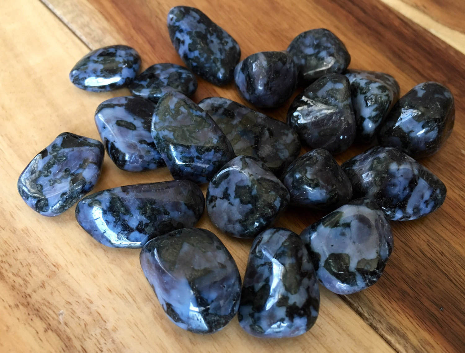 Indigo Gabbro Tumbled Stone, Mystic Merlinite, Indigo Gabbro from Madagascar