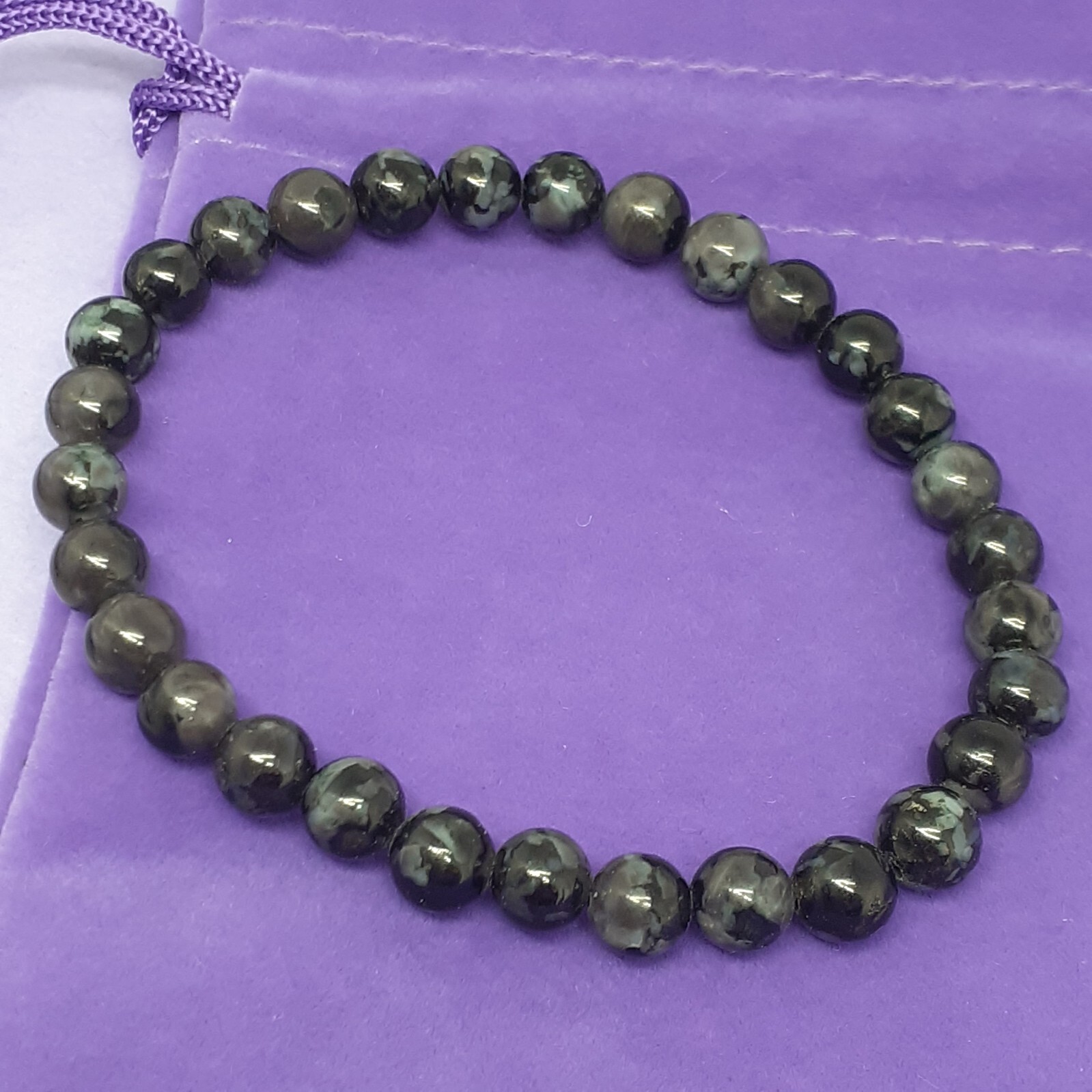 Mystic Merlinite-Gabbro- 6mm- Bracelet-Handmade