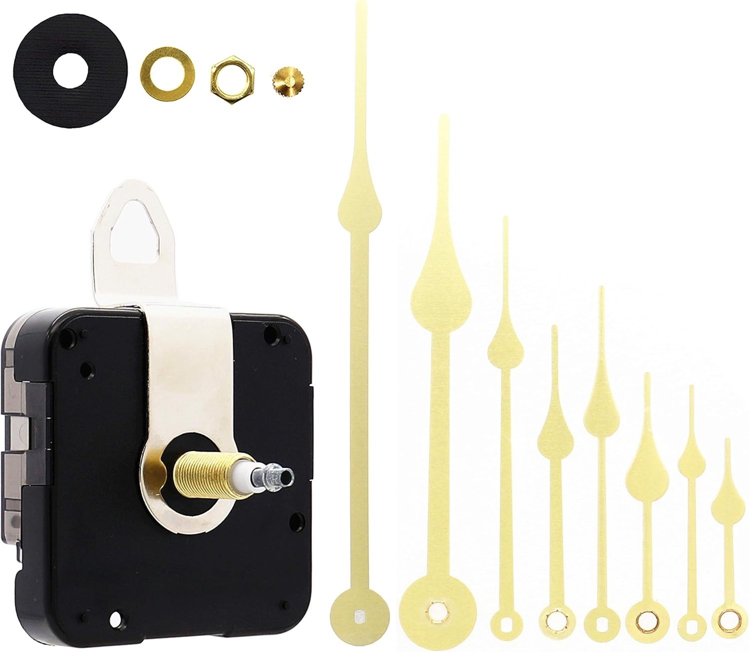 Modern High Torque Clock Movement for Stylish DIY Projects – Gold Hands Included
