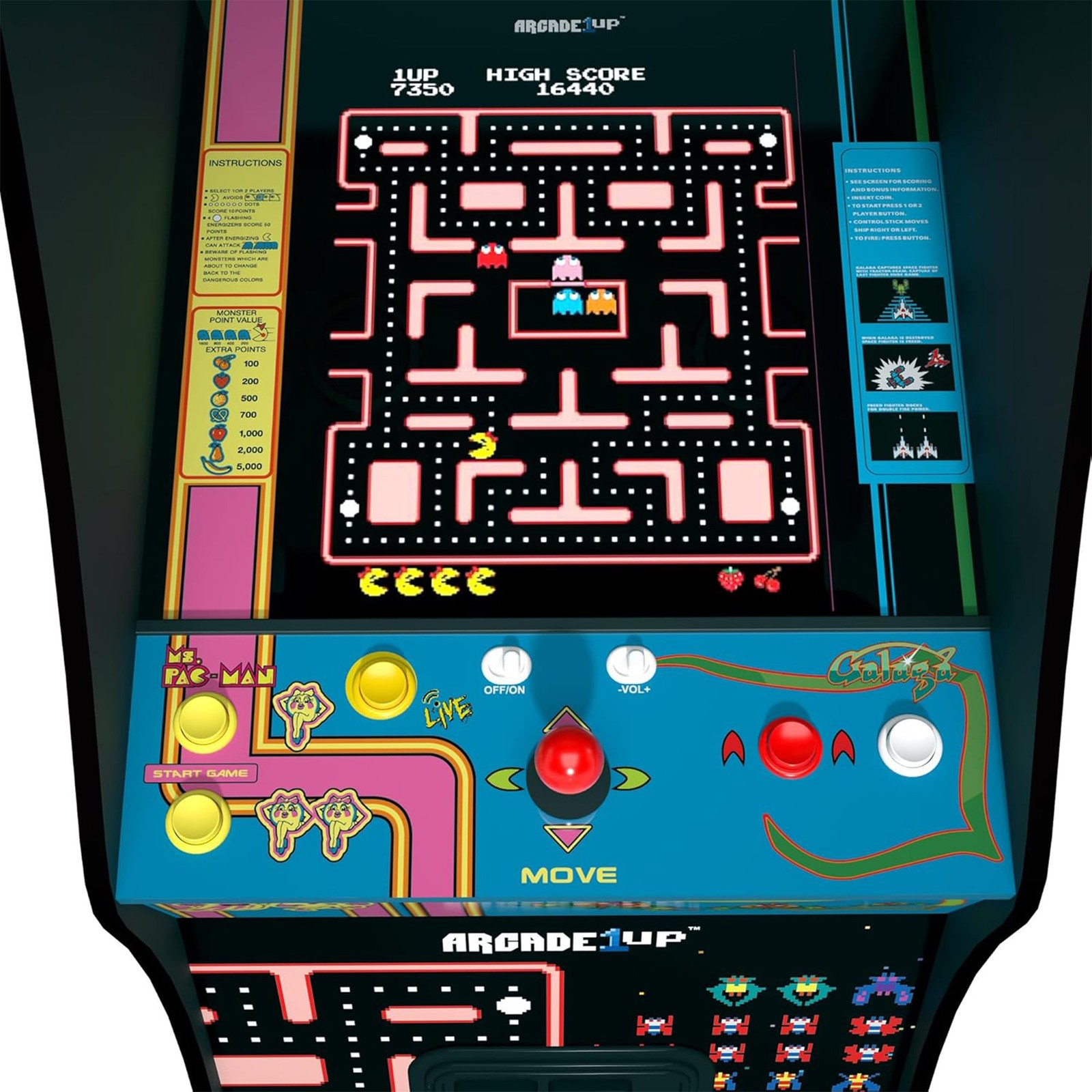 Arcade1Up Ms. Pac-Man Class of ’81 Deluxe Arcade Machine with 12 Retro Games