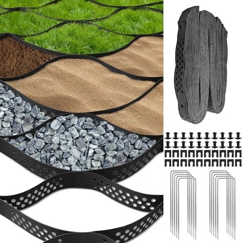 Gravel Grid 4 x 11FT-2″ Depth HDPE Geo Grid 1885 lbs Per Sq Ft Load with U-Shape