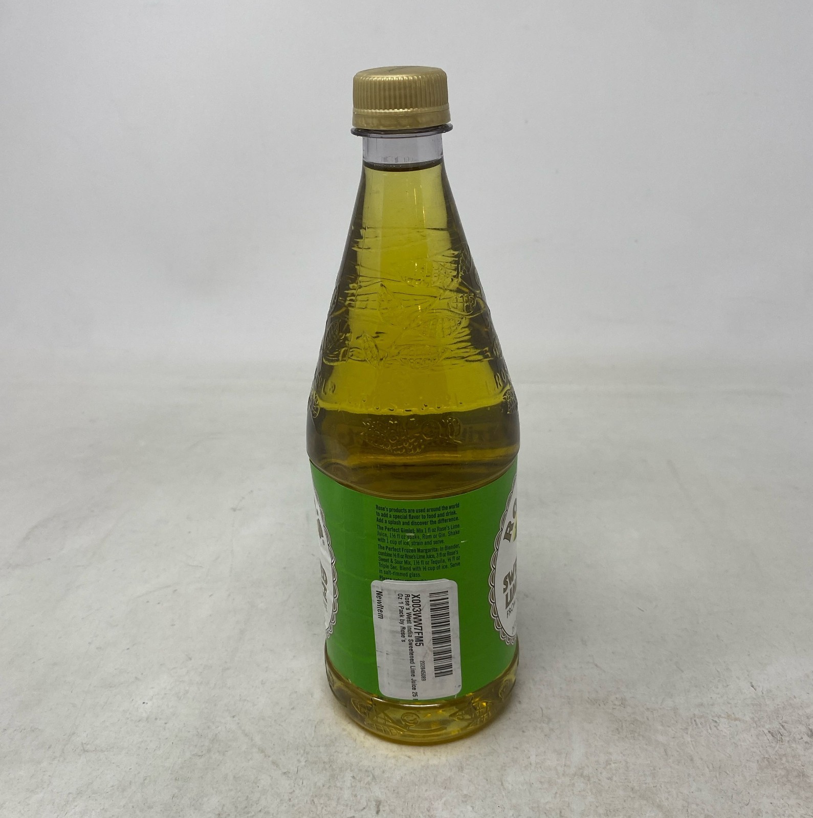 Rose’s West India Sweetened Lime Juice, Green Label, 25 fl oz Bottle