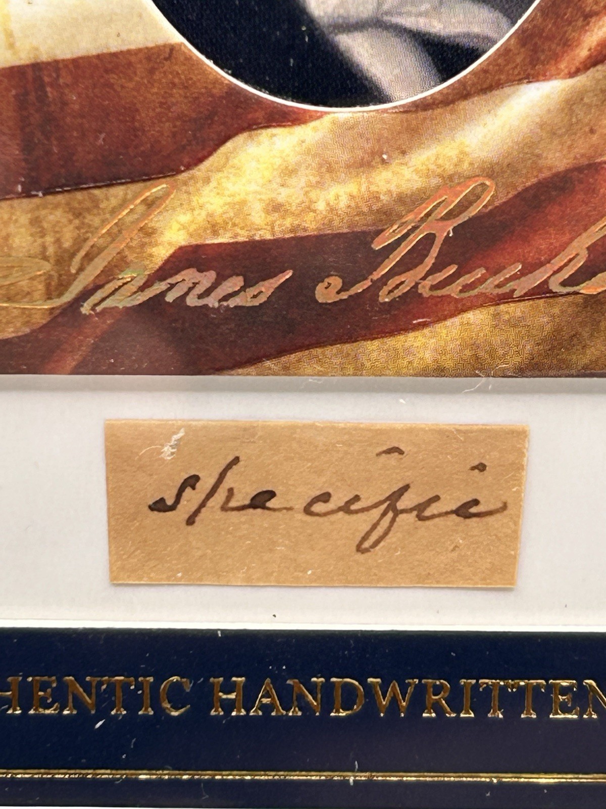 2025 The WORD Specific FROM POTUS JAMES BUCHANAN AUTHENTIC HANDWRITTEN WORD CAR