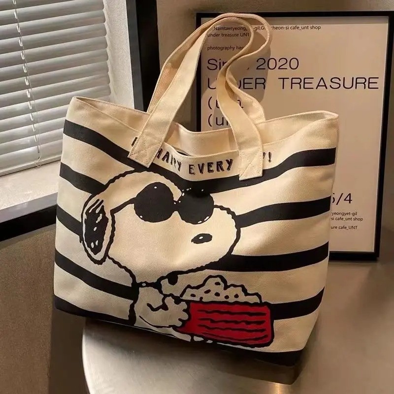 2025 New Starbucks Snoopy Tote Bag Shoulder Bag WHITE/BLACK Color