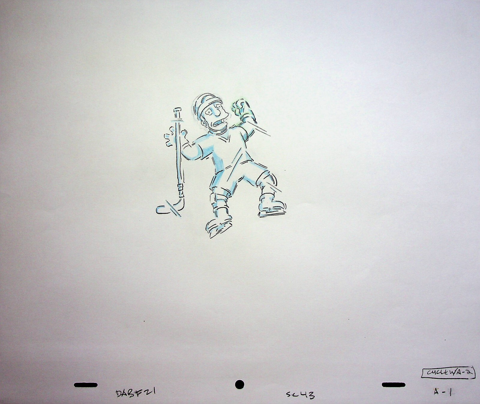 The Simpsons Production Hand Drawn Animation Pencil 20th Century Fox