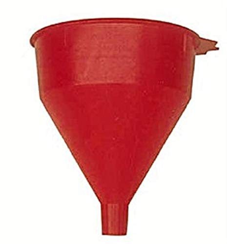 Funnel 2 Quart Capacity HDPE Red with 60 Micron Strainer for Oil Fuel Gas