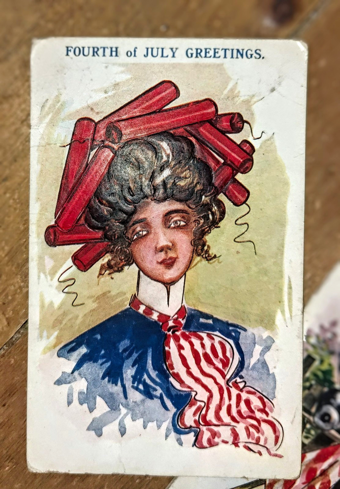 Vintage Patriotic Fourth of July Embossed Postcard Lot, Multicolor Paper