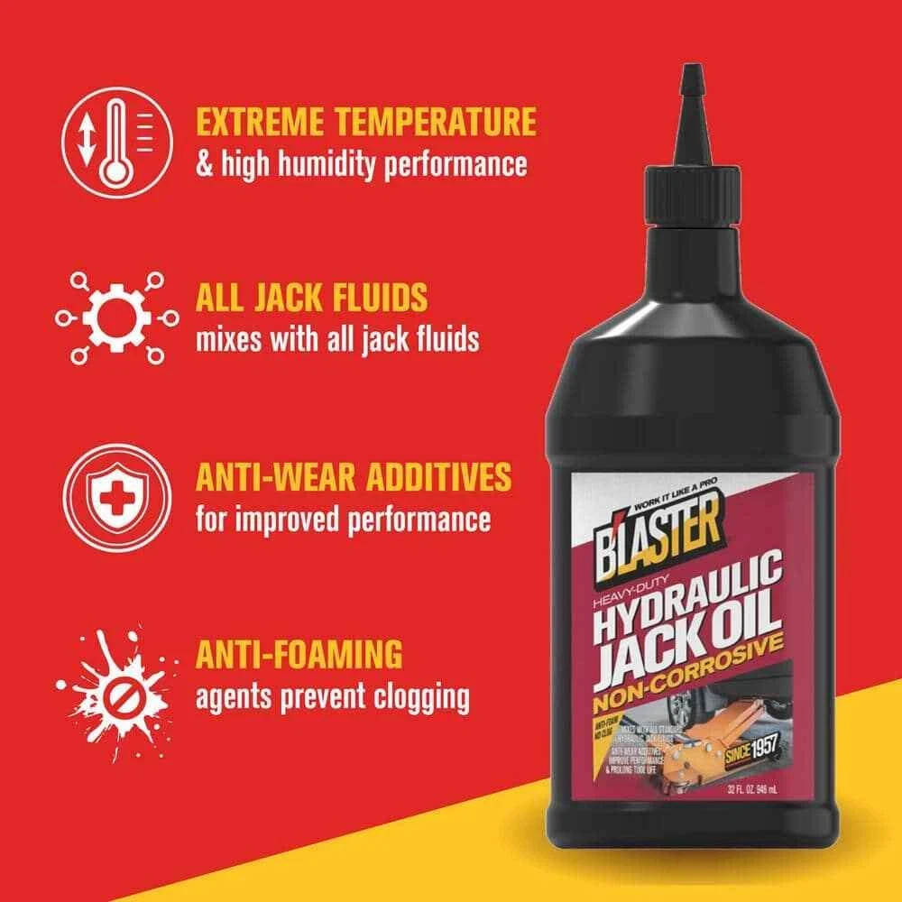 Hydraulic Jack Oil 32 oz ISO 22 AW32 Compatible Fluid Anti-Wear Formula