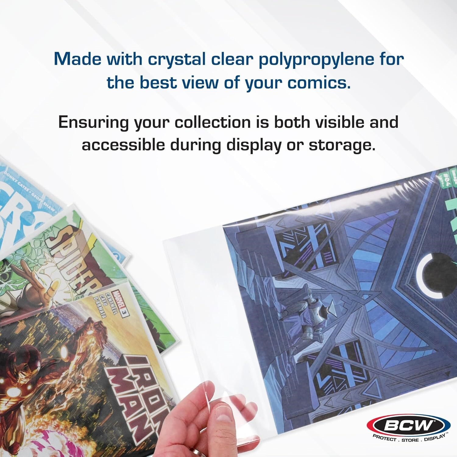 100 BCW Silver Era Comic Book Bags Sleeves + Acid Free Back Boards 7 x 10 1/2″
