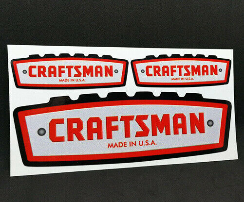 1960’s CRAFTSMAN TOOLS x 3 Vintage Style DECAL, 6″ Vinyl STICKER