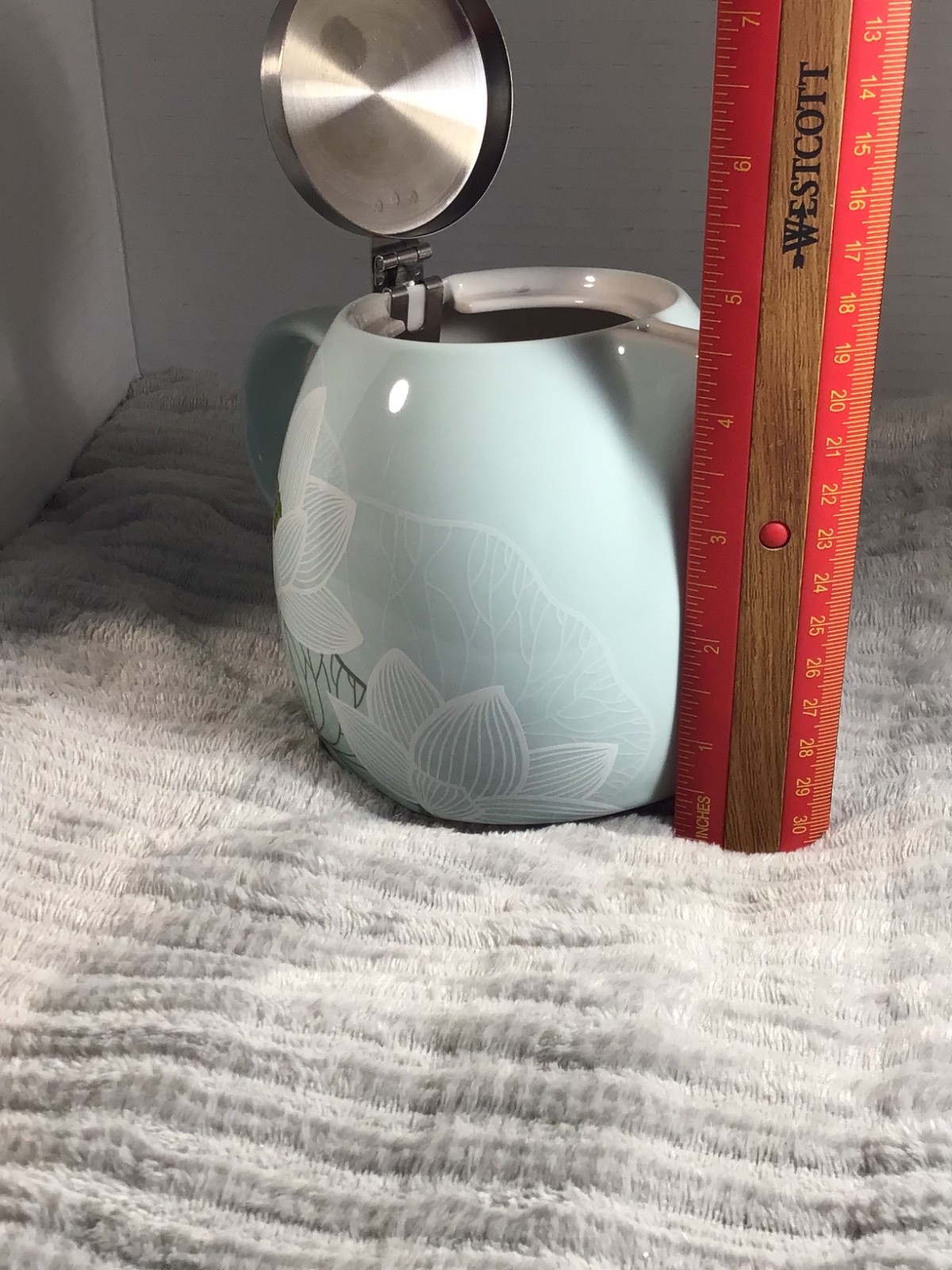 tea pots vintage Mint Green Ceramic Teapot with Stainless Steel Infuser Lid – Mo