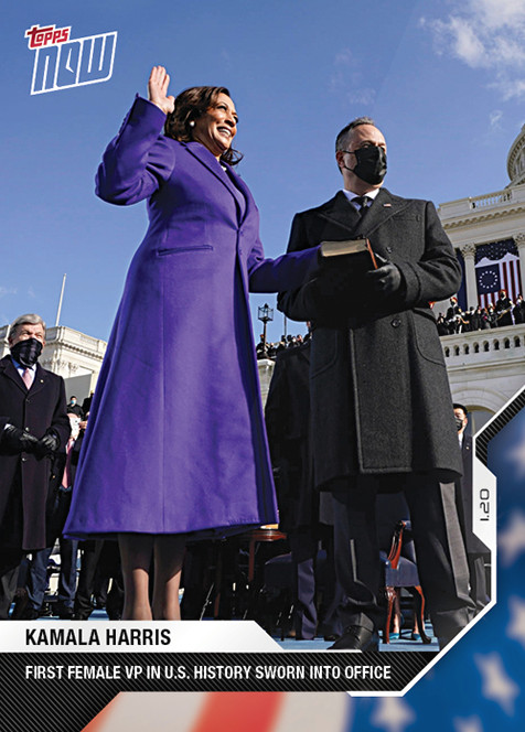 2020 Topps Now Election Card #13 Kamala Harris VP Inauguration Day Donald Trump