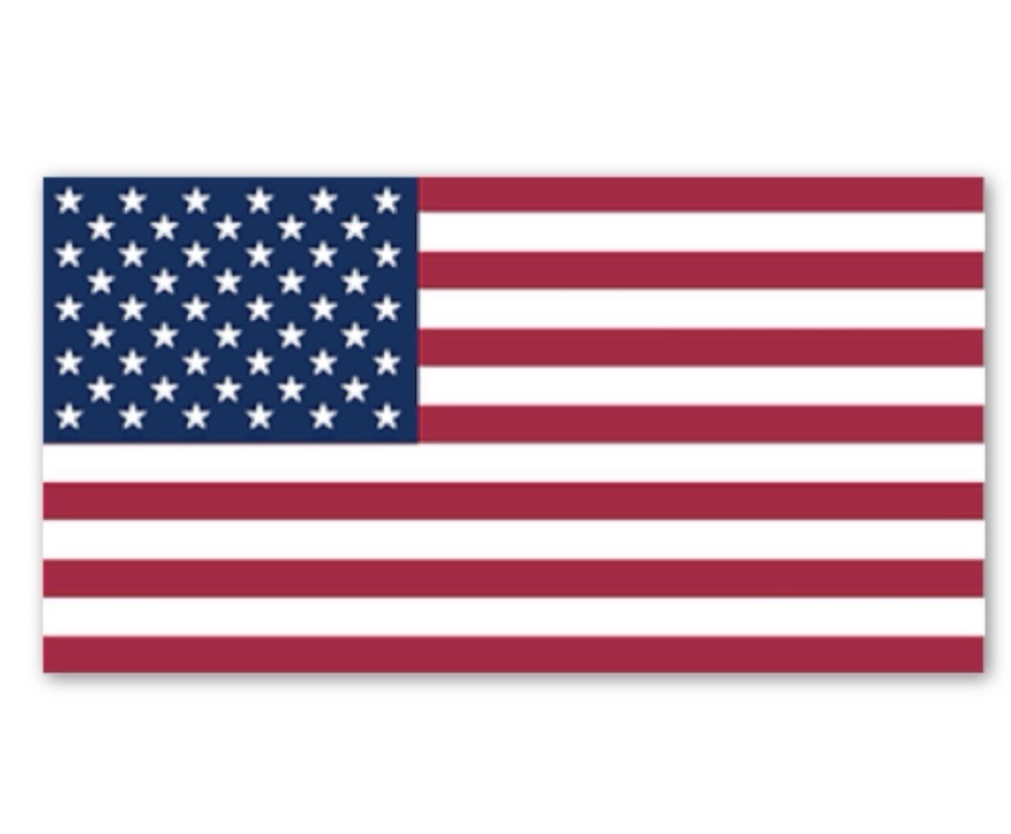 American flag Decal Sticker (4.5in x 2.5in)