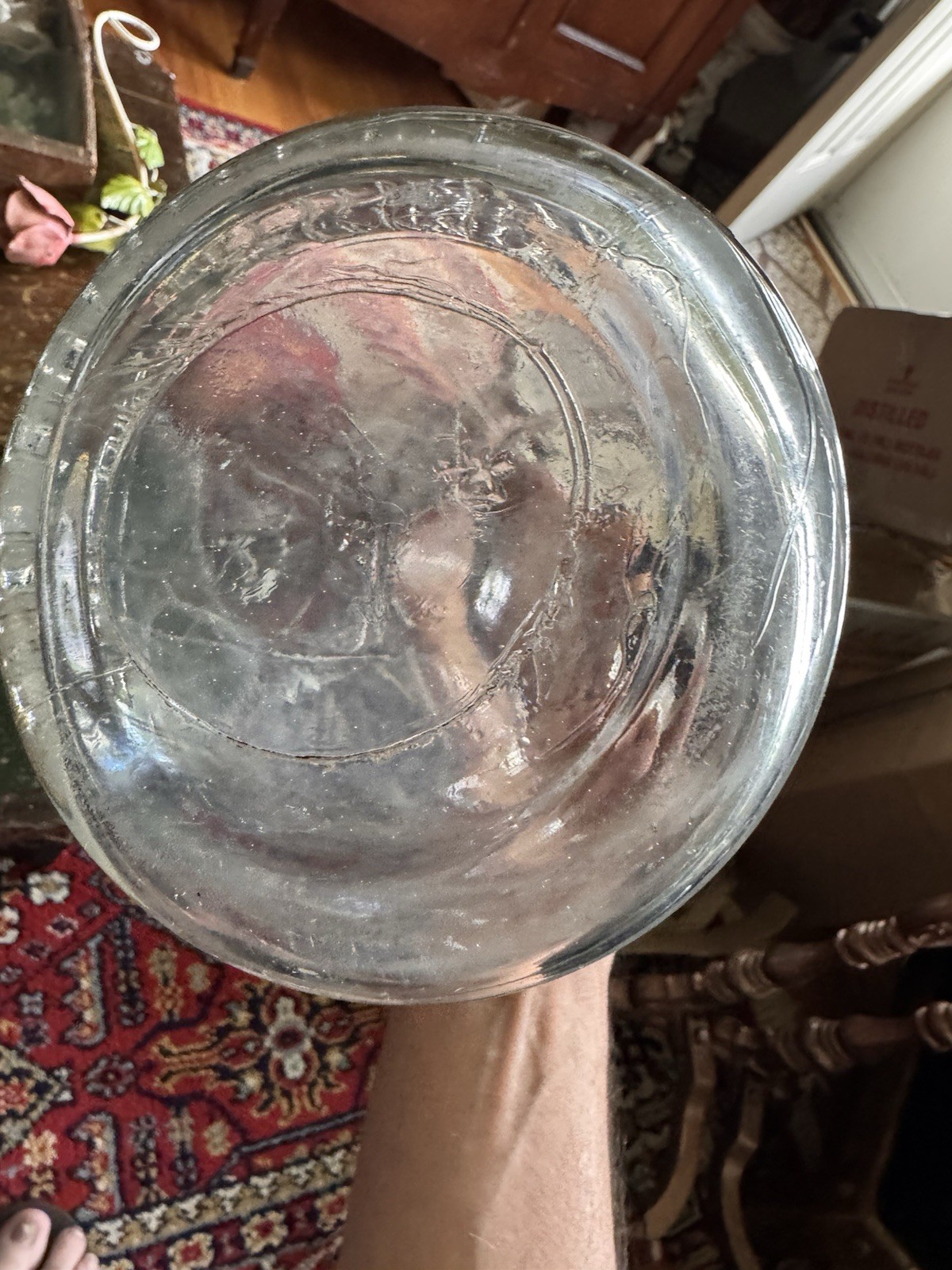 Antique Glass Distillata Water Bottle The City Ice & Fuel Co Cleveland, OH