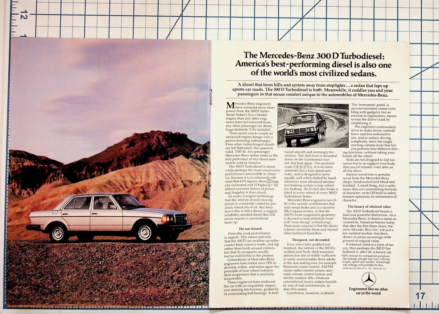 1983 Mercedes-Benz 300 D Turbodiesel Sedan Vintage Magazine Ad
