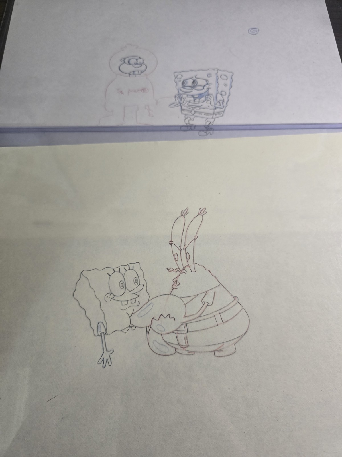 Lot Of 2 SpongeBob Squarepants Production Sketches