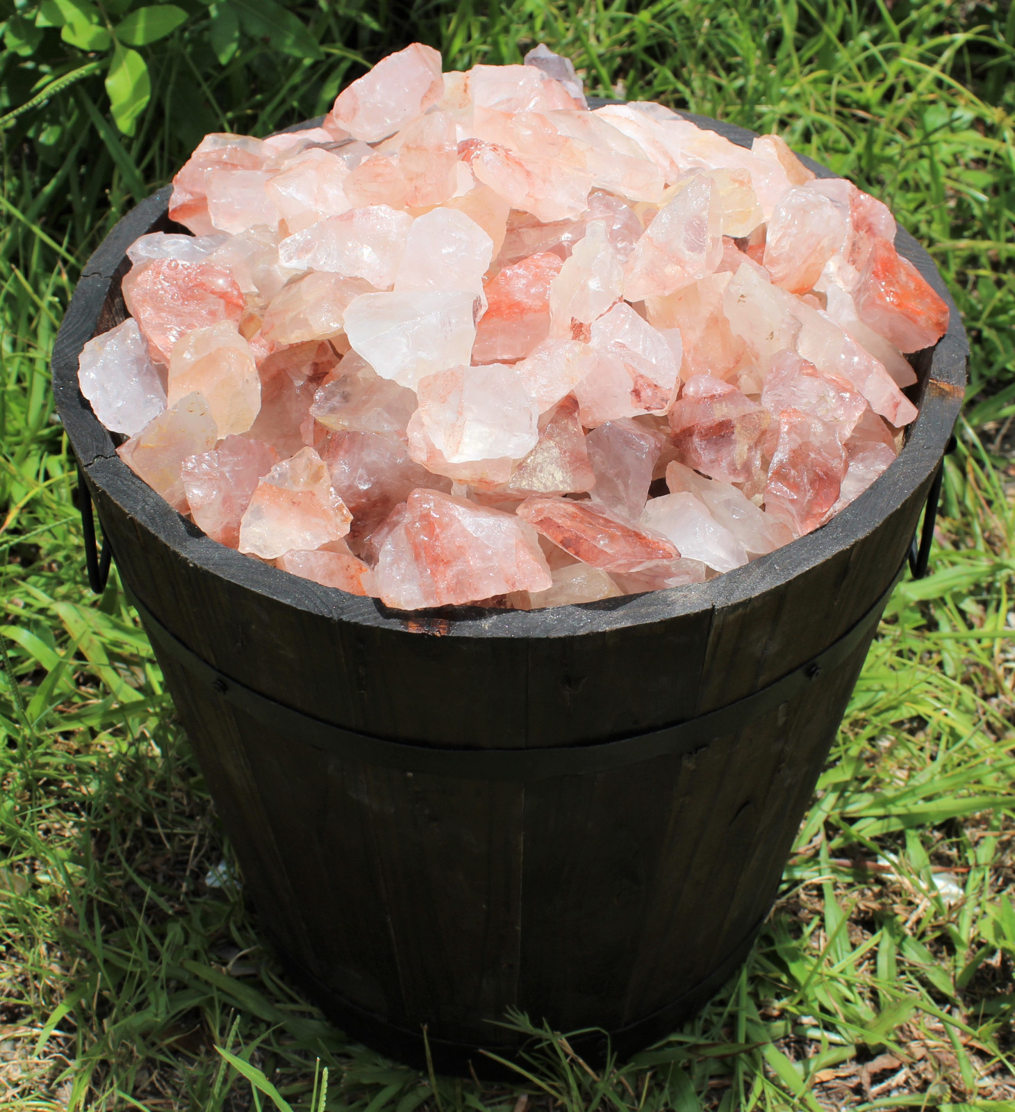 1/2 lb Bulk Lot Natural Rough Fire Quartz Crystal, Raw Hematoid Mineral (8 oz)