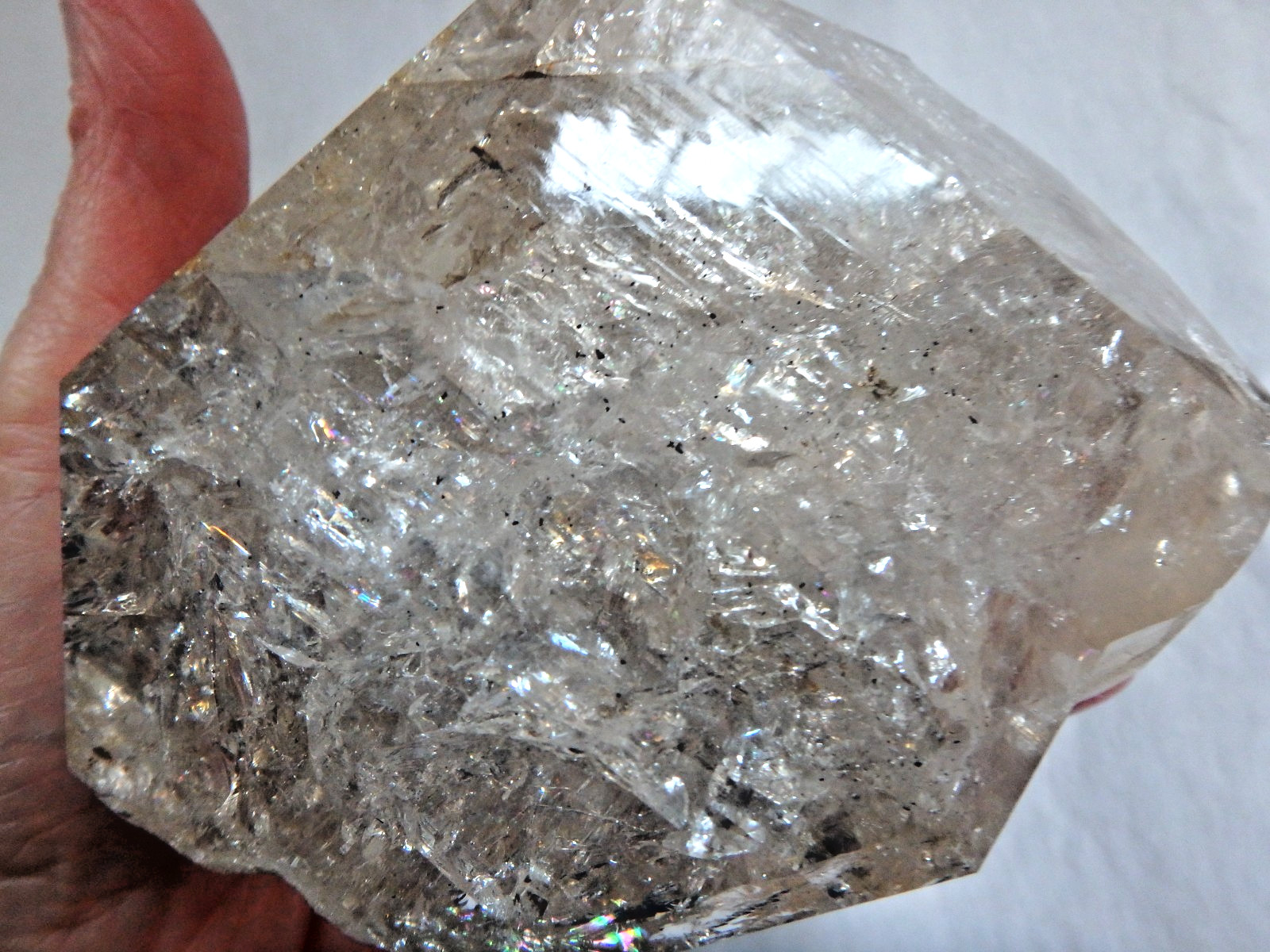 Crystal 💎 Huge Herkimer Diamond Full of Rainbows 1 pound 11 ounces Collector