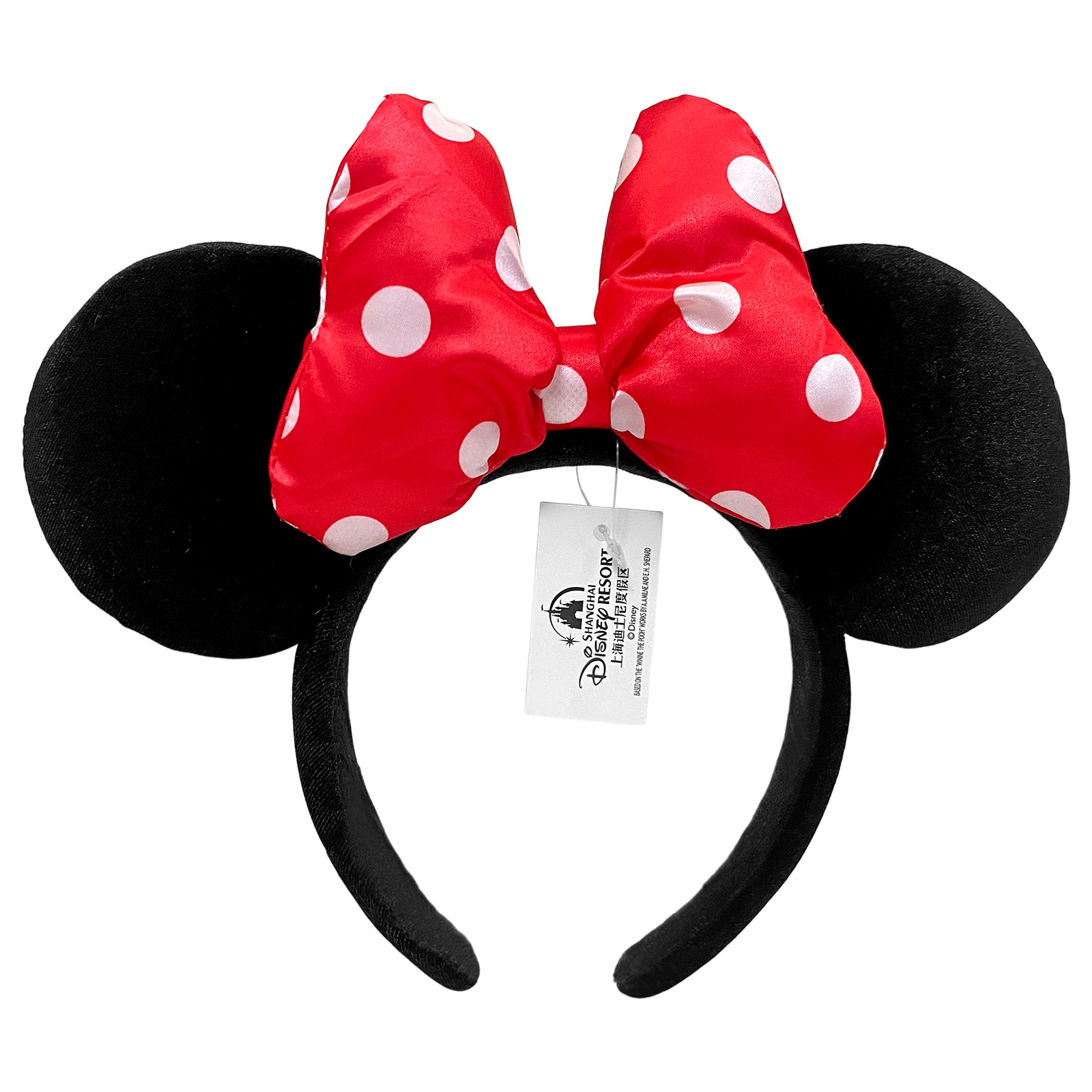 Disney Parks Classic Red White Polka Dot Bow Minnie Mouse Ear Bow Headband Gift