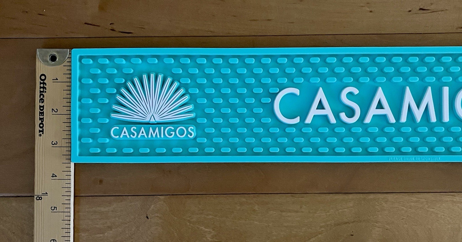 Casamigos Tequila Rubber Rail Runner Spill Bar Mat Skinny Coaster **NEW**