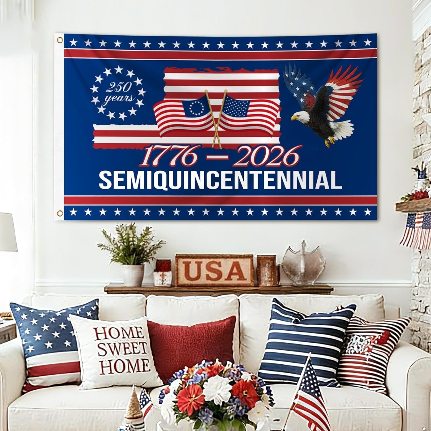 Double-Sided 3×5 Ft. American Flag – Perfect for 4th of July Celebrations