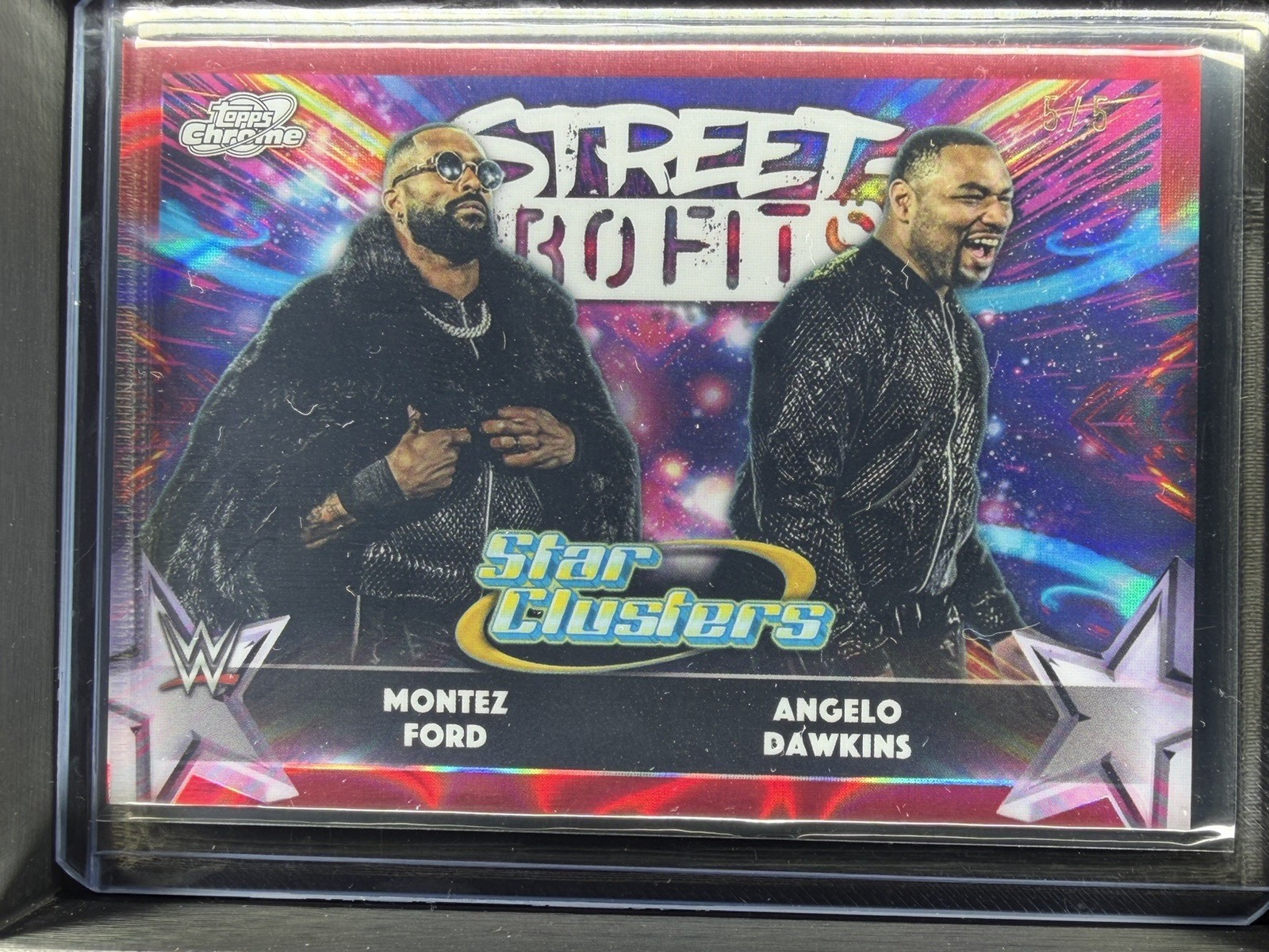 2026 Topps Chrome Cosmic WWE Street Profits SC-4 Dawkins / Ford Red Bookend 5/5
