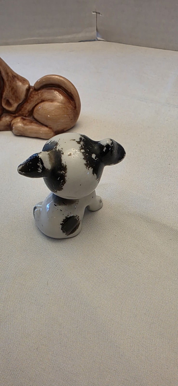 Vintage Mini Dog Figurines Lot Of 7 RARE JAPAN WHEN OCCUPIED CERAMIC FIGURE