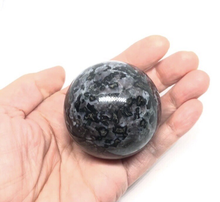 Indigo Gabbro (Mystic Merlinite) Sphere From Madagascar 215g 50mm 2in