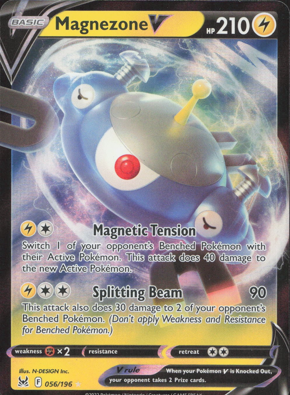 Magnezone V 056/196 Holo V Rare Lost Origin Pokemon Near Mint