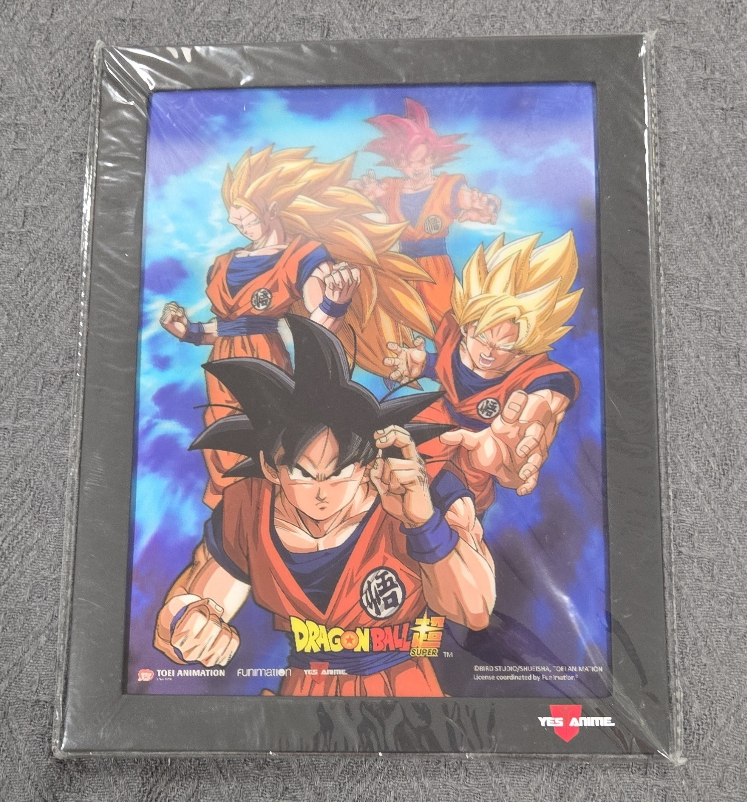 Yes Anime Dragon Ball Super Goku 3D Lenticular Print Self Standing Frame