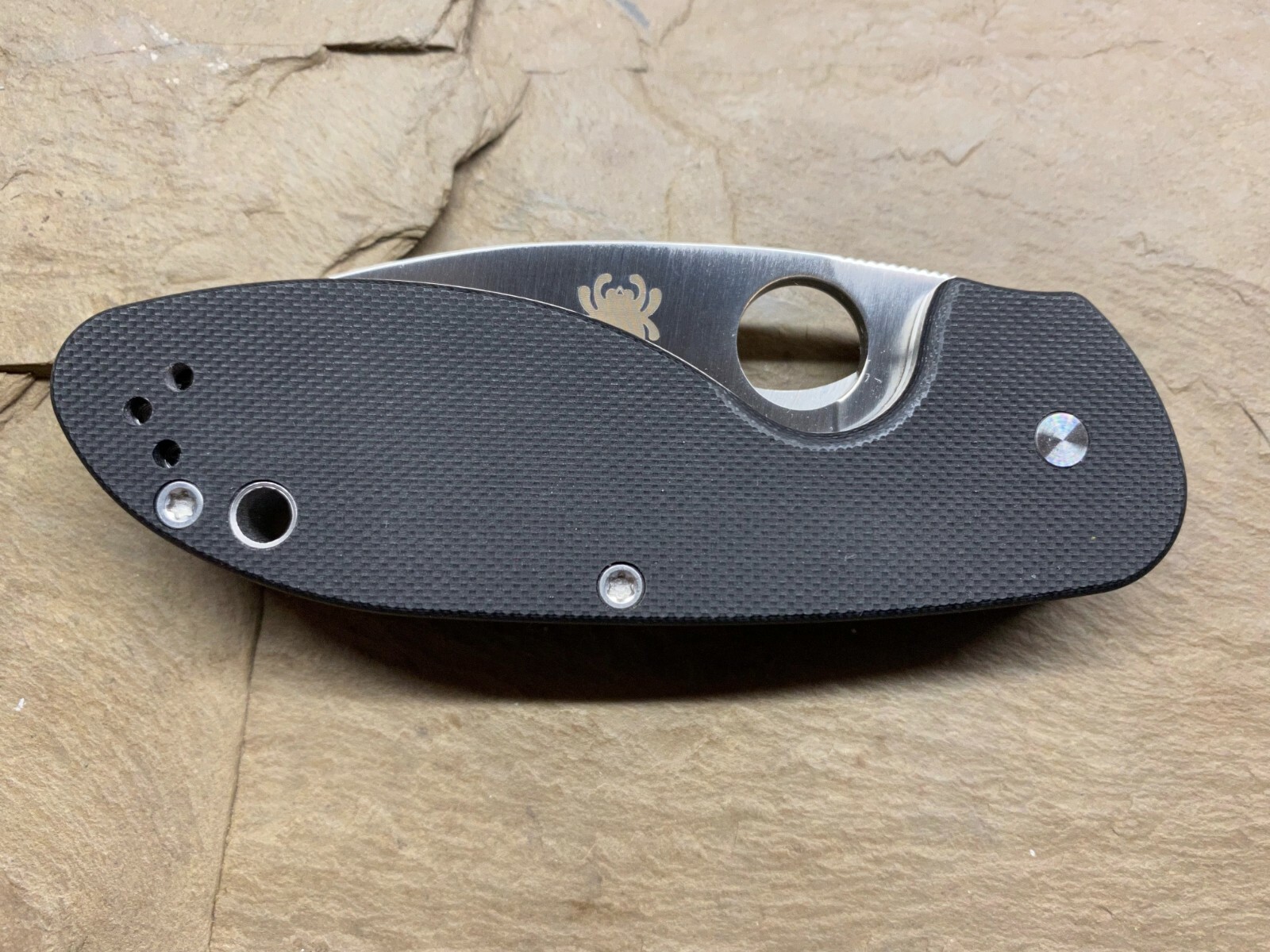 Spyderco Efficient Liner Lock Knife Black G-10 C216GP Stainless Pocket Knife