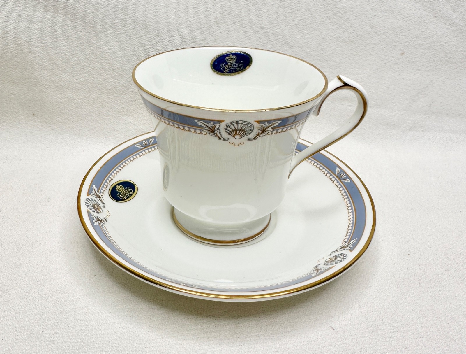 Aynsley South Pacific Blue Cup & Saucer