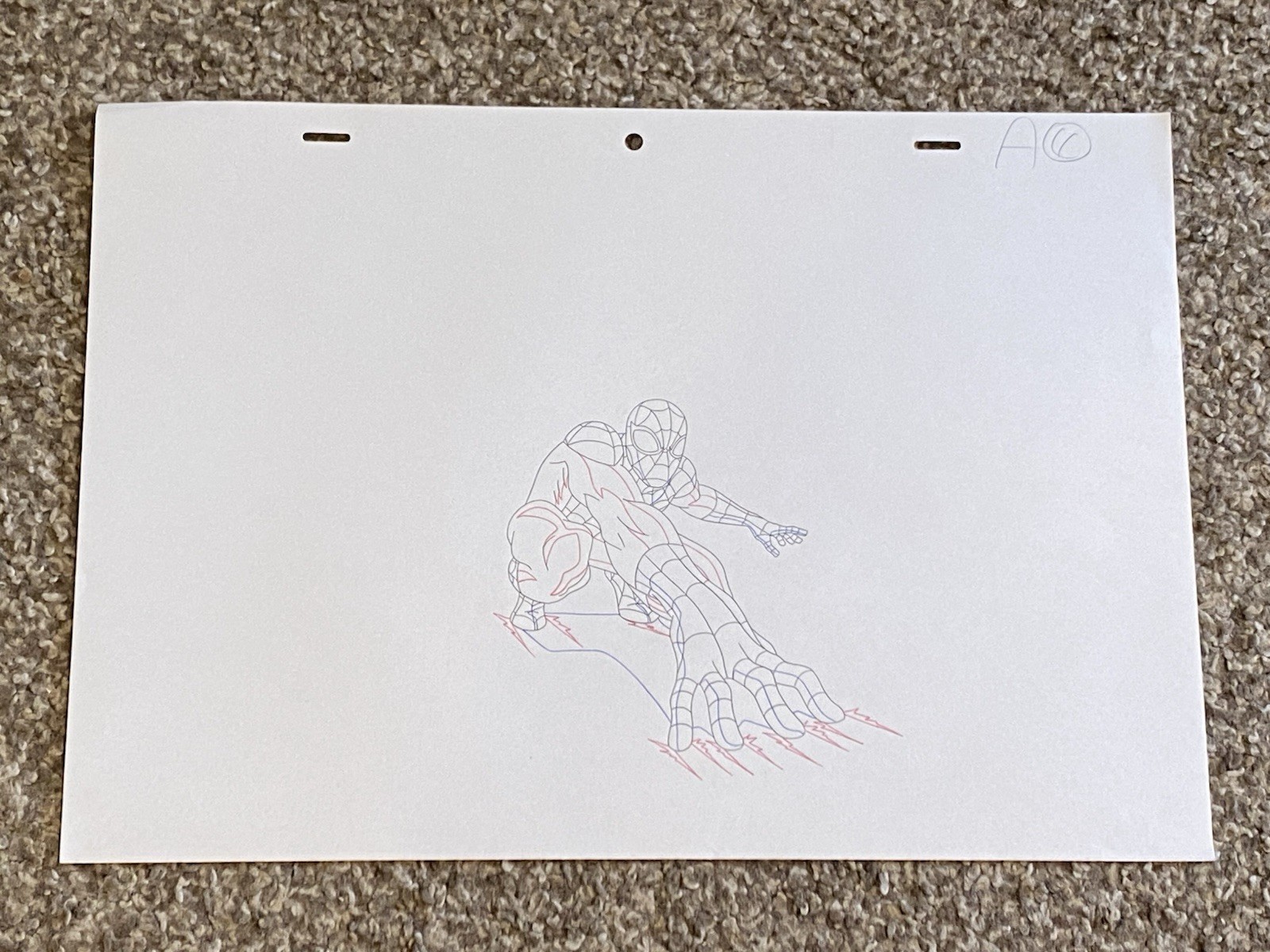 10 Marvel Animation Production Drawings Ultimate Spider-Man TV Series Lot 3