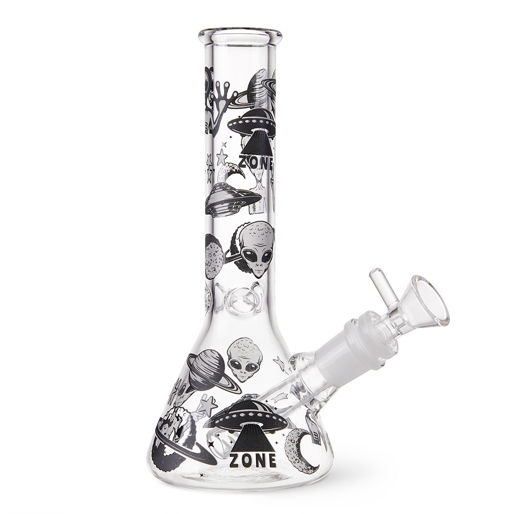 7.8″ Aliens Fluorescent Glass Bong Glass Water Pipe Smoking Tobacco Beaker 14MM