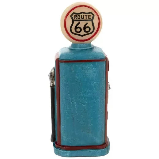 Route 66 Gas Pump Light Up Color Changing Resin 7.5 x 3 x 2 inch
