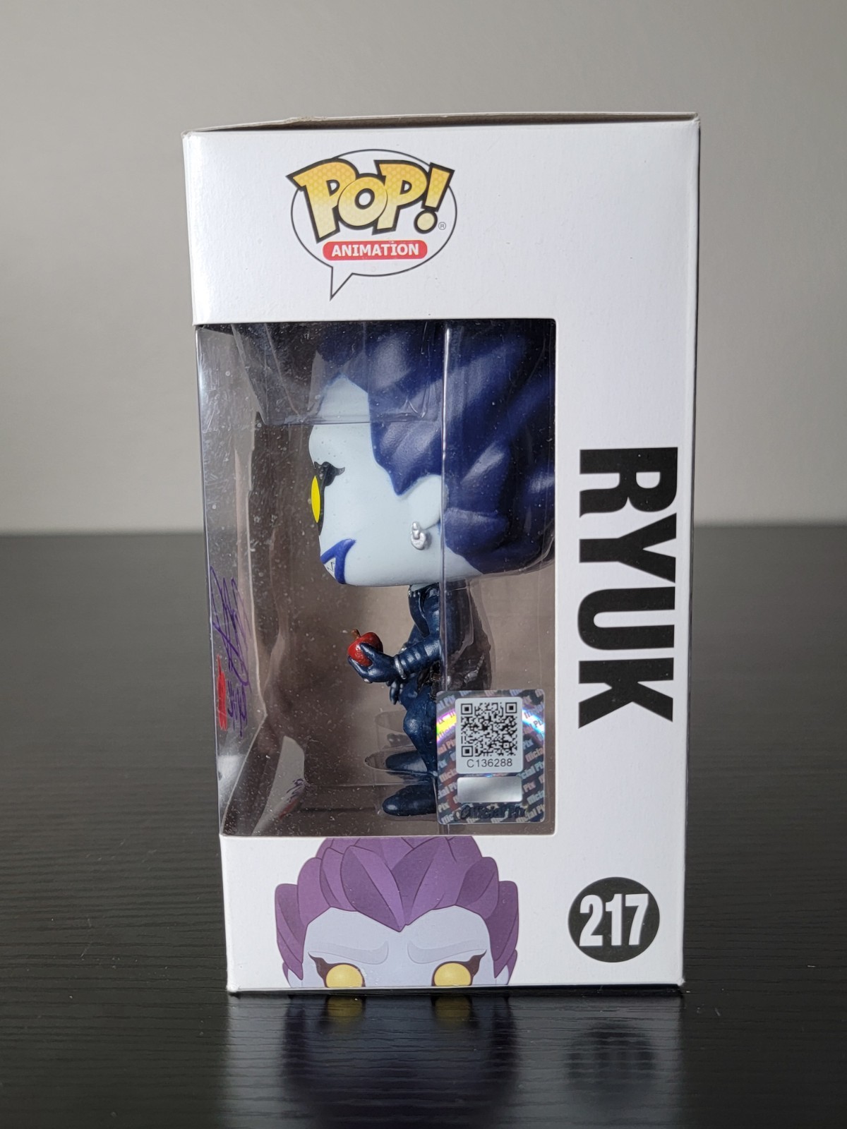 🔥Funko Pop! Death Note: Ryuk #217 Signed/Quoted Brian Drummond W/COA!🔥