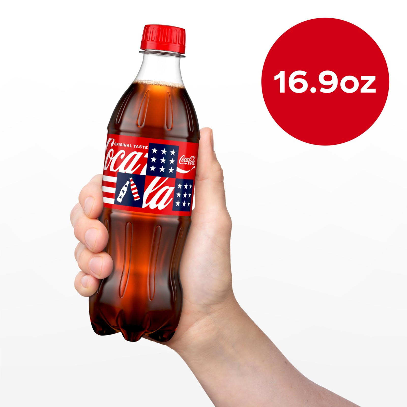 Coca-Cola Soda Soft Drinks, 16.9 fl oz Fl Oz (Pack of 6), regular