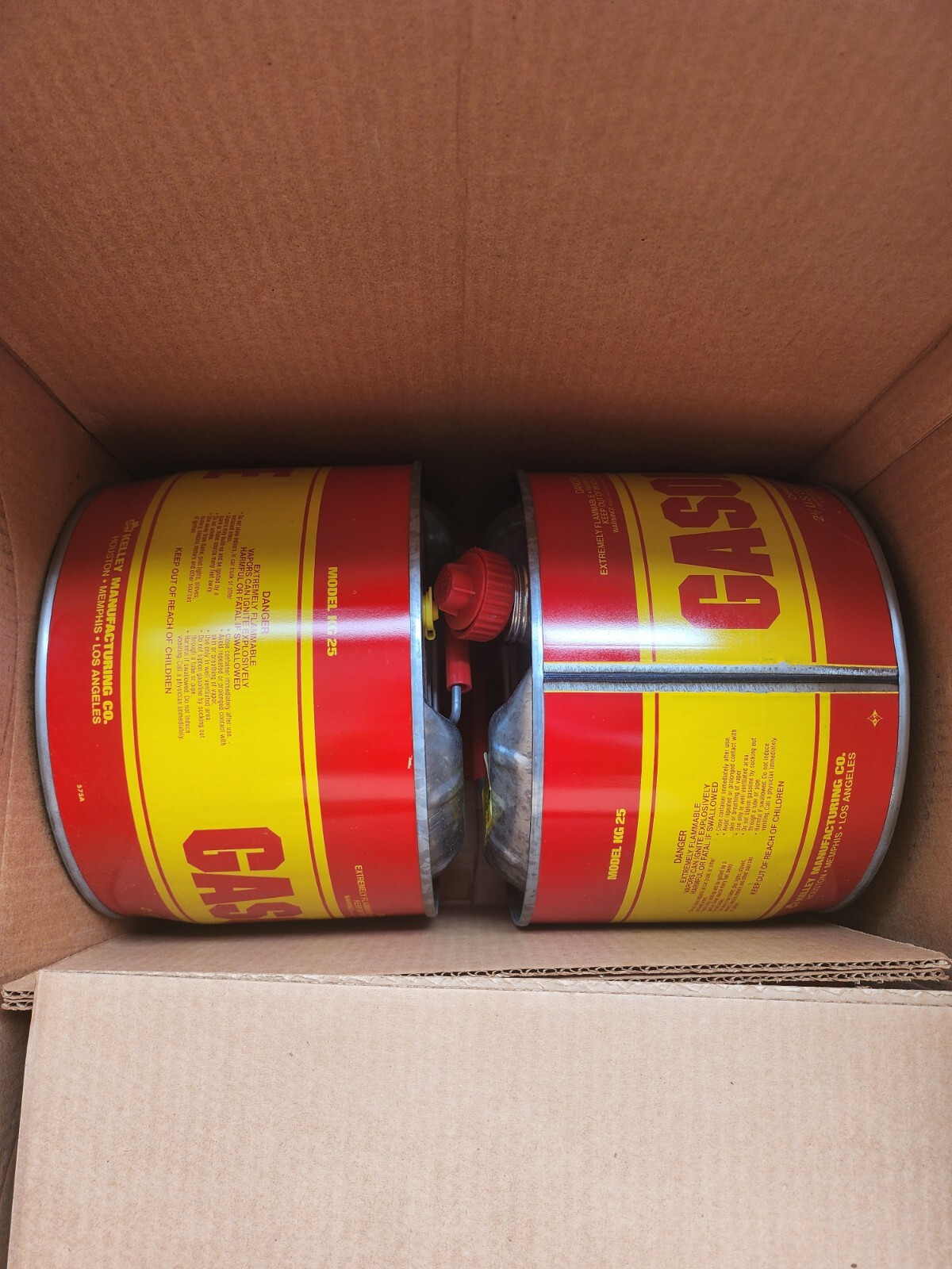 Vintage 2.5 Gallon METAL Gas Can Kelley Mfg. 1 of a Kind! MADE USA Very Rare