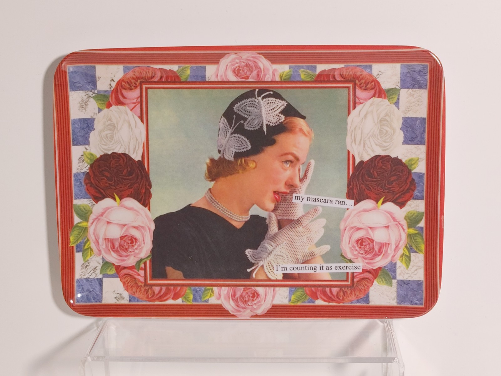 Vintage 1985 Anne Taintor Melnamie Mid Century Modern Collectibles Trinket Tray