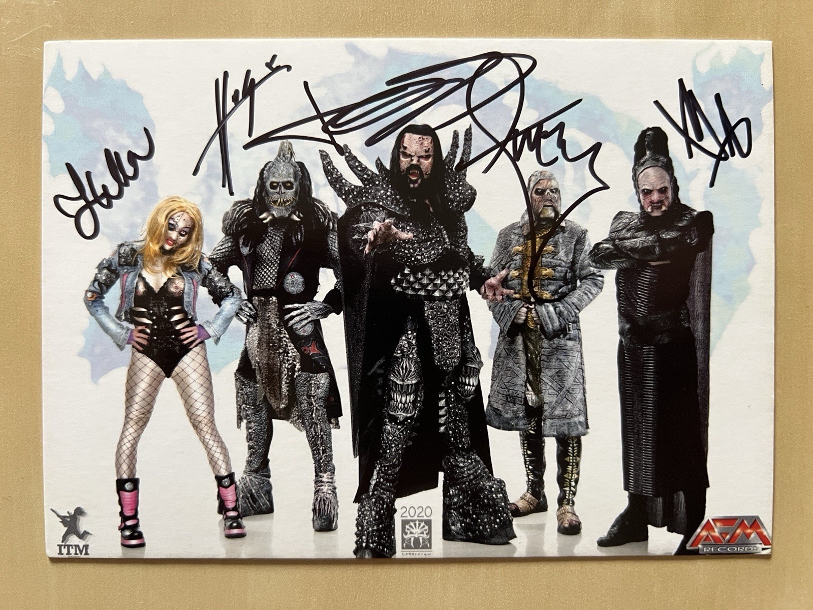 Lordi AK Music Killection Autograph Card Original Hand Signed