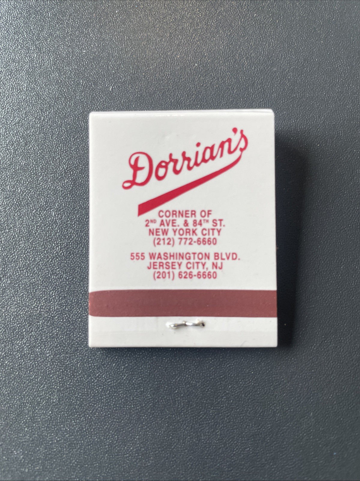 Dorrian’s UES Bar NYC Un-Struck Matches Matchbook NYC Brand New