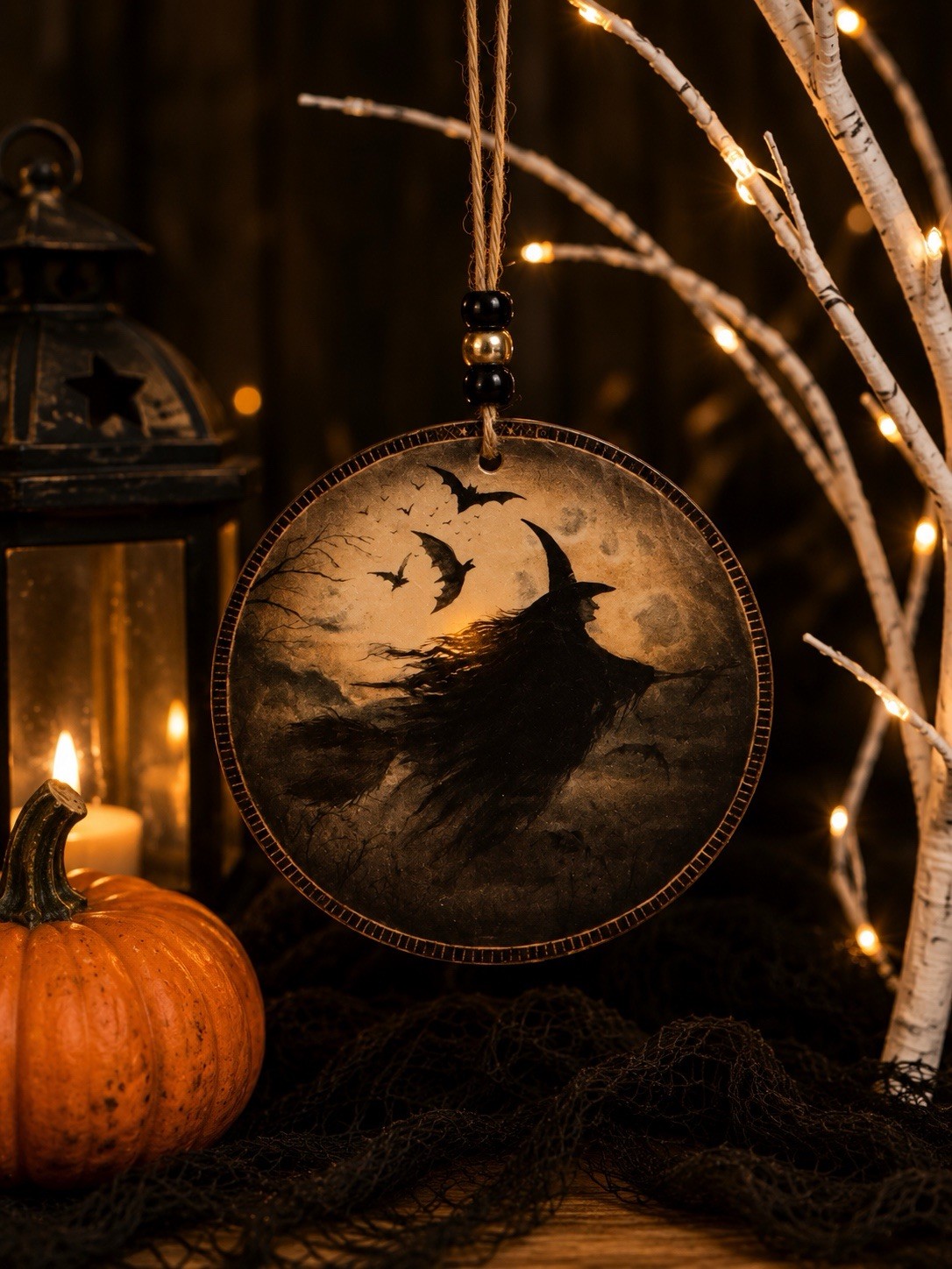 Bonnie Barrett Boardwalk Originals Hand Signed Halloween Tree Ornaments! 10 Set!