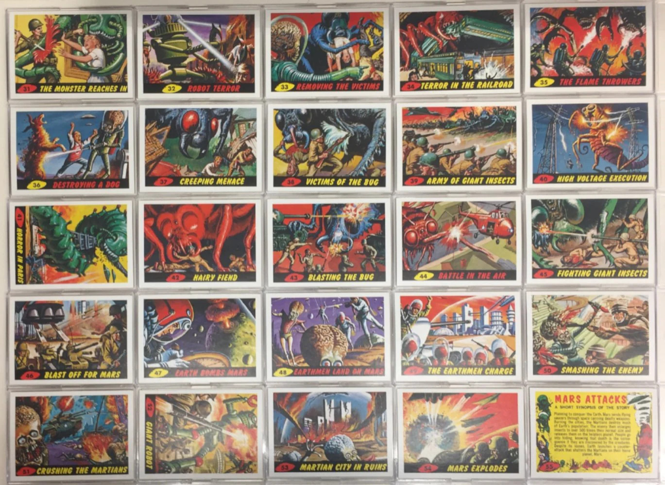 2012 Mars Attacks Heritage Base Trading Card Set 55 Cards Topps