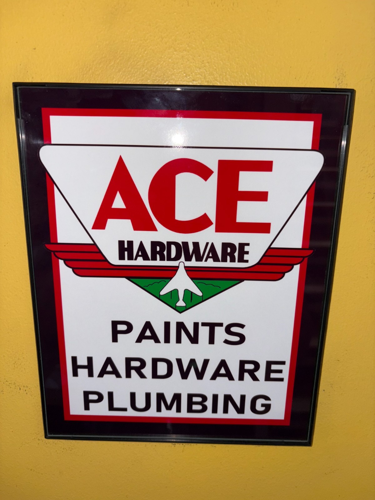 Ace Hardware Store Handyman Carpenter Plumber Garage Shop Advertising Sign