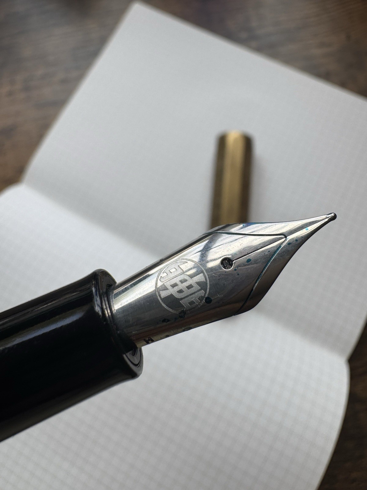 Year Of The Dragon, Brass Fountain Pen, Fine Writing International, M Nib + Ink