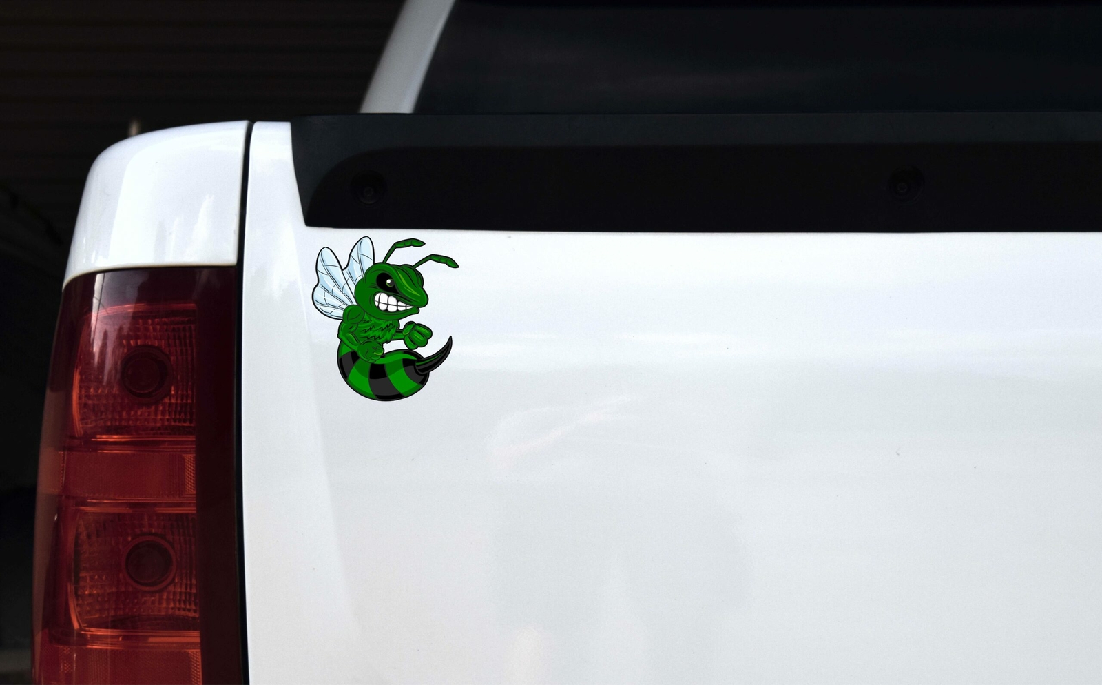 4in x 4.5in Green Hornet Vinyl Sticker Car Truck Vehicle Bumper Decal